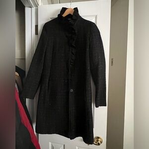 DKNY Women’s Ruffle Collar Coat